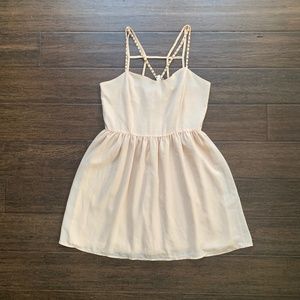 Strappy Peach Mini Dress